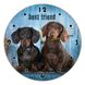 Wall Vinyl Record Clock Dachshunds 12" UF-Clock-Dachshunds-1 photo 1