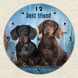 Wall Vinyl Record Clock Dachshunds 12" UF-Clock-Dachshunds-1 photo 3