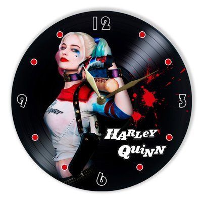 Настінний вініловий годинник Гарлі Квінн, діаметр 30см UF-Clock-M-Harley Quinn-2 фото