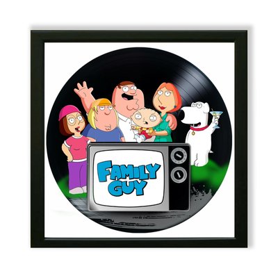 Vinyl Record Decor in a Wooden Frame Family Guy 14" UF-Frame-C-Family Guy-2 photo