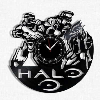 Настінний вініловий годинник Halo, діаметр 30см Vinyl-Clock-Halo-2 фото