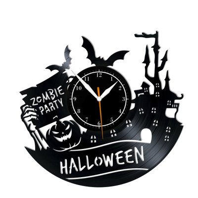 Wall Vinyl Record Clock Halloween 12" Vinyl-Clock-Halloween-5 photo