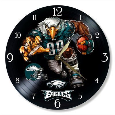Настінний вініловий годинник Філадельфія Іглс, діаметр 30см UF-Clock-Philadelphia Eagles-2 фото