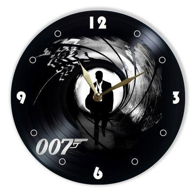 Настінний вініловий годинник Джеймс Бонд, діаметр 30см UF-Clock-M-James Bond-3 фото