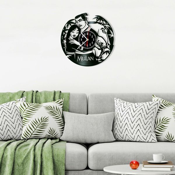 Настінний вініловий годинник Мулан, діаметр 30см Vinyl-Clock-C-Mulan-2 фото