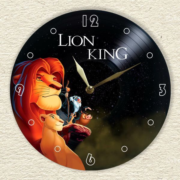Настінний вініловий годинник Король Лев, діаметр 30см UF-Clock-C-Lion King-2 фото