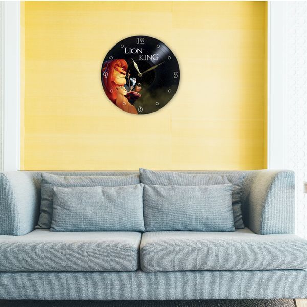 Настінний вініловий годинник Король Лев, діаметр 30см UF-Clock-C-Lion King-2 фото