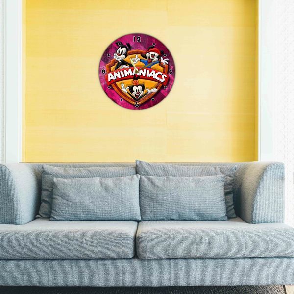 Настінний вініловий годинник Пустотливі анімашки, діаметр 30см UF-Clock-C-Animaniacs-2 фото