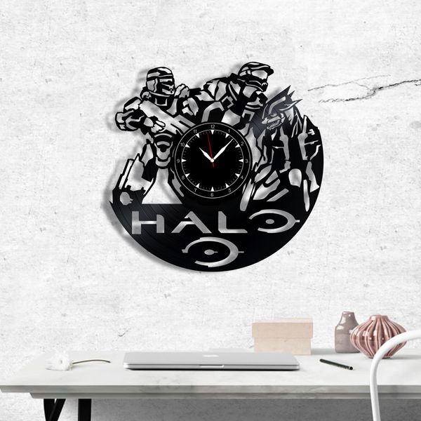 Wall Vinyl Record Clock Halo 12" Vinyl-Clock-Halo-2 photo