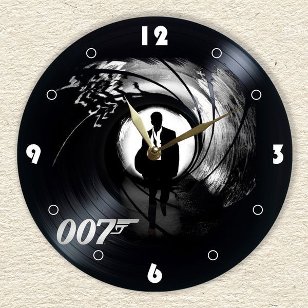 Настінний вініловий годинник Джеймс Бонд, діаметр 30см UF-Clock-M-James Bond-3 фото