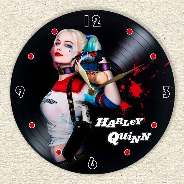 Wall Vinyl Record Clock Harley Quinn 12" UF-Clock-M-Harley Quinn-2 photo
