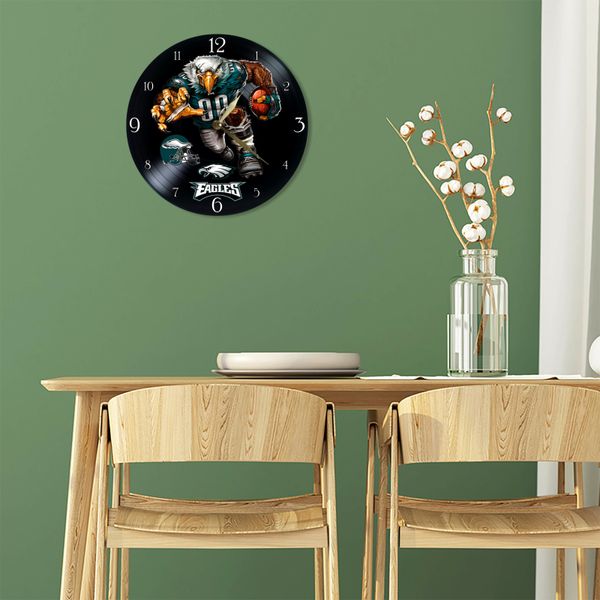 Wall Vinyl Record Clock Philadelphia Eagles 12" UF-Clock-Philadelphia Eagles-2 photo