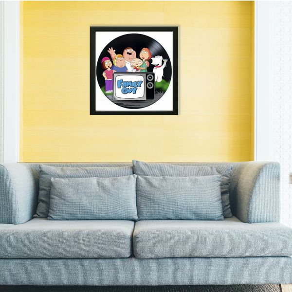 Vinyl Record Decor in a Wooden Frame Family Guy 14" UF-Frame-C-Family Guy-2 photo