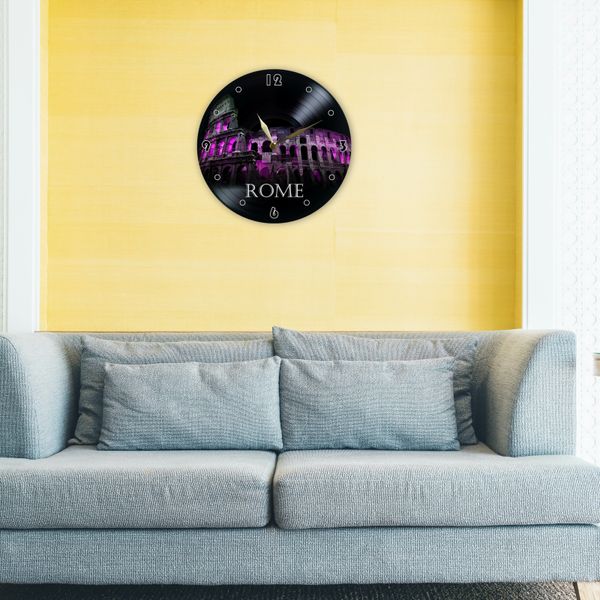 Wall Vinyl Record Clock Rome 12" UF-Clock-Rome-1 photo