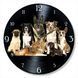 Настінний вініловий годинник Собаки, діаметр 30см 48-2-2 фото