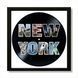 Vinyl Record Decor in a Wooden Frame New York 14" 31-4-2 photo