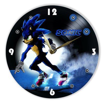 Настінний вініловий годинник Їжак Сонік, діаметр 30см UF-Clock-C-Sonic the Hedgehog-1 фото