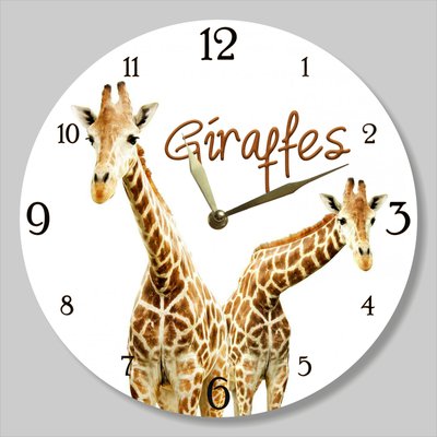 Wall Vinyl Record Clock Giraffes 12" UF-Clock-Giraffes-1 photo