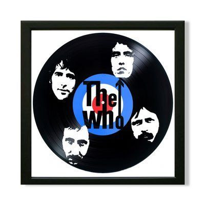 Настінний вініловий декор в дерев'яній рамці The Who, розміром 36см 584-4-1 фото
