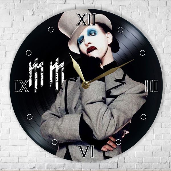 Wall Vinyl Record Clock Marilyn Manson 12" UF-Clock-Marilyn Manson-2 photo