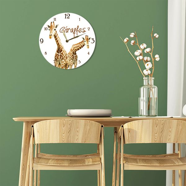 Wall Vinyl Record Clock Giraffes 12" UF-Clock-Giraffes-1 photo