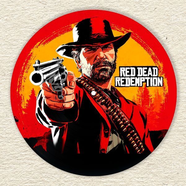 Настінний вініловий декор Red Dead Redemption, діаметр 30см 268-3-1 фото