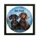 Vinyl Record Decor in a Wooden Frame Dachshunds 14" UF-Frame-Dachshunds-1 photo 1