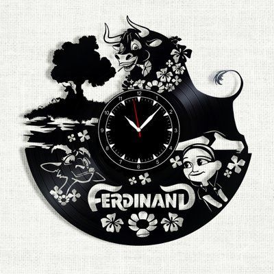Настінний вініловий годинник Фердинанд, діаметр 30см Vinyl-Clock-C-Ferdinand-1 фото