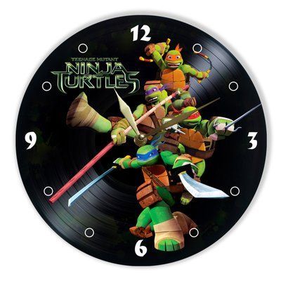 Настінний вініловий годинник Черепашки Ніндзя, діаметр 30см UF-Clock-C-Mutant Ninja-1 фото