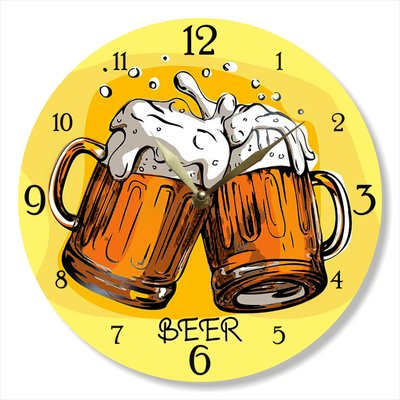 Wall Vinyl Record Clock Beer 12" UF-Clock-Beer-1 photo