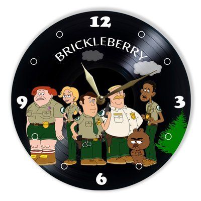 Настінний вініловий годинник Бріклберрі, діаметр 30см UF-Clock-C-Brickleberry-1 фото