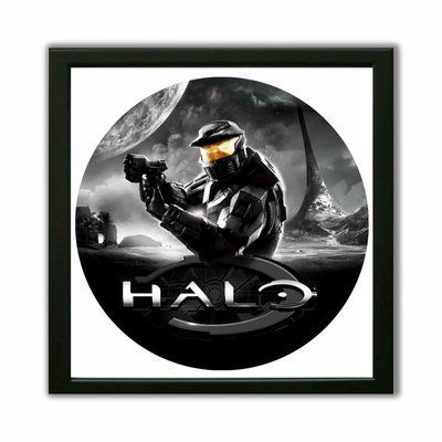 Настінний вініловий декор в дерев'яній рамці Halo, розміром 36см 258-4-1 фото