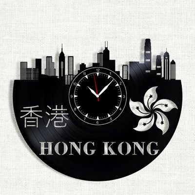 Wall Vinyl Record Clock Hong Kong 12" Vinyl-Clock-Hong Kong-1 photo