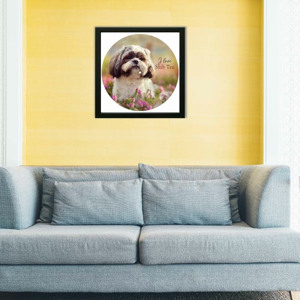 Vinyl Record Decor in a Wooden Frame Shih Tzu-UF-1 14" UF-Frame-Shih Tzu-UF-1-1 photo