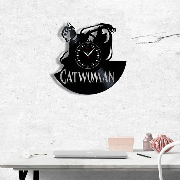 Wall Vinyl Record Clock Catwoman 12" Vinyl-Clock-Catwoman-1 photo