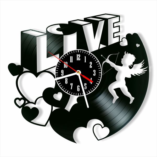 Wall Vinyl Record Clock Love 12" Vinyl-Clock-Love-3 photo