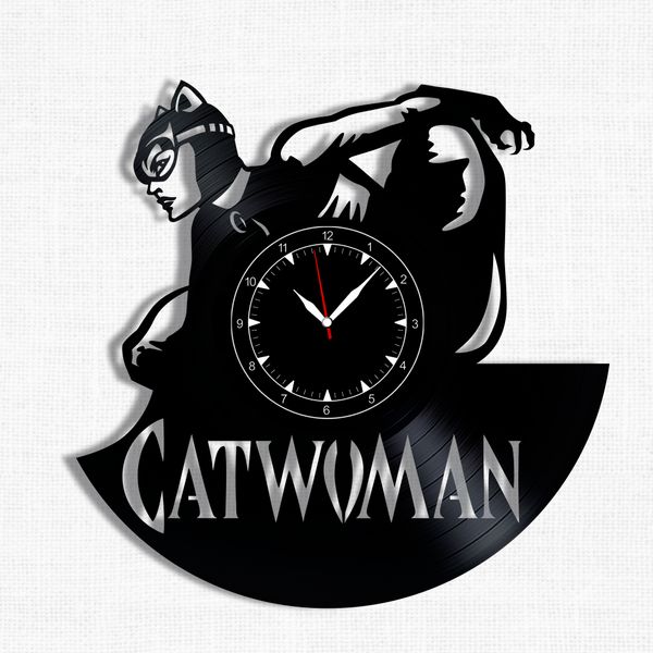 Wall Vinyl Record Clock Catwoman 12" Vinyl-Clock-Catwoman-1 photo