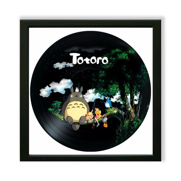 Vinyl Record Decor in a Wooden Frame My Neighbor Totoro 14" UF-Frame-My Neighbor Totoro-2 photo