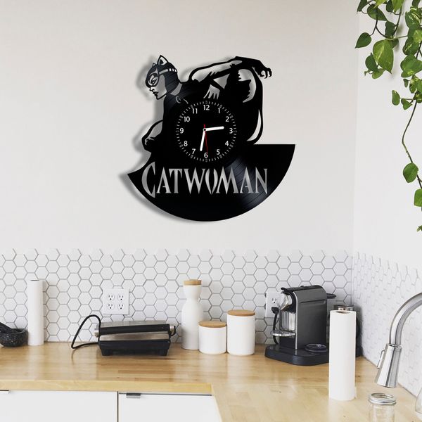 Wall Vinyl Record Clock Catwoman 12" Vinyl-Clock-Catwoman-1 photo