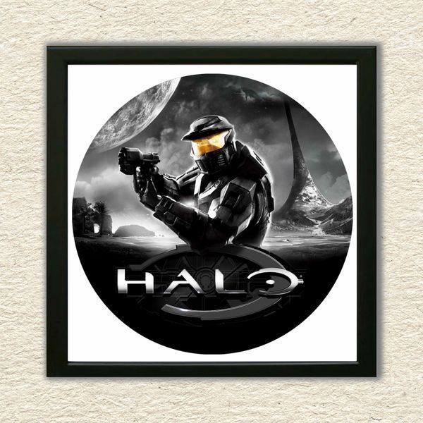 Настінний вініловий декор в дерев'яній рамці Halo, розміром 36см 258-4-1 фото