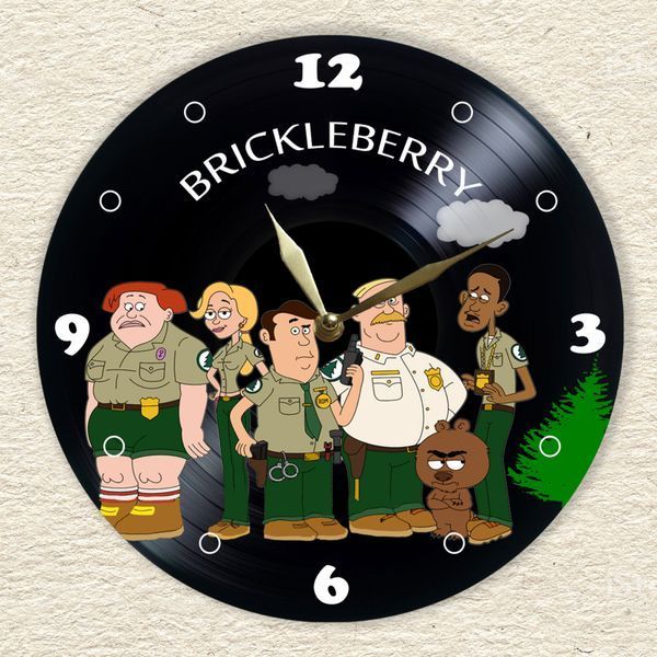 Настінний вініловий годинник Бріклберрі, діаметр 30см UF-Clock-C-Brickleberry-1 фото