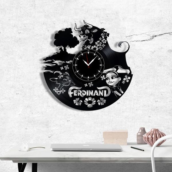 Настінний вініловий годинник Фердинанд, діаметр 30см Vinyl-Clock-C-Ferdinand-1 фото