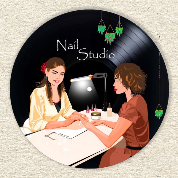 Vinyl Record Decor Nail Studio 12" UF-Decor-Nail Studio-1 photo