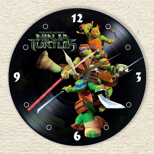 Настінний вініловий годинник Черепашки Ніндзя, діаметр 30см UF-Clock-C-Mutant Ninja-1 фото