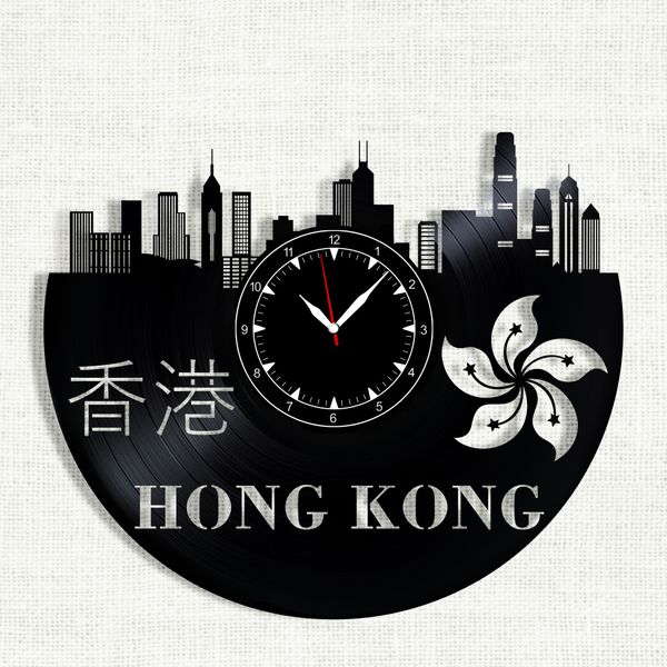 Wall Vinyl Record Clock Hong Kong 12" Vinyl-Clock-Hong Kong-1 photo