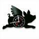 Wall Vinyl Record Clock Flying Pig 12" 130-1-1 photo 1