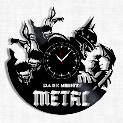 Wall Vinyl Record Clock Dark Nights Metal 12" Vinyl-Clock-Dark Nights Metal-1 photo