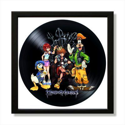 Настінний вініловий декор в дерев'яній рамці Kingdom Hearts, розміром 36см 259-4-1 фото