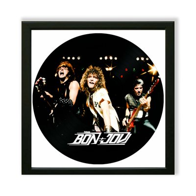 Vinyl Record Decor in a Wooden Frame Bon Jovi 14" UF-Frame-Bon Jovi-2 photo