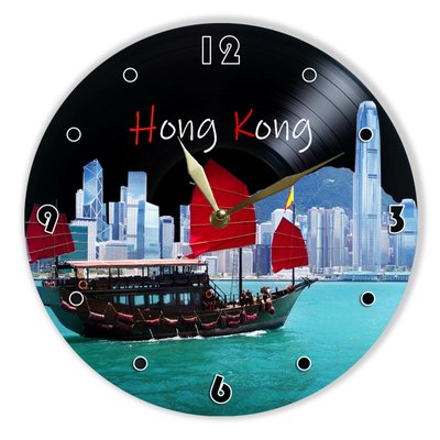 Wall Vinyl Record Clock Hong Kong 12" UF-Clock-Hong Kong-1 photo